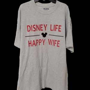 Disney Life Happy Wife men's XL tshirt